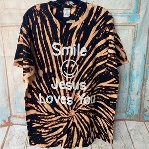 Smile 🙂 Jesus Loves You Dyed Shirt